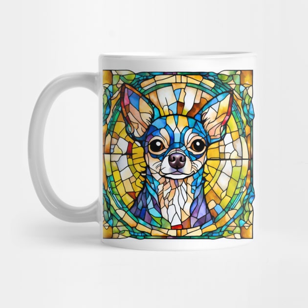 Stained Glass Chihuahua by Doodle and Things